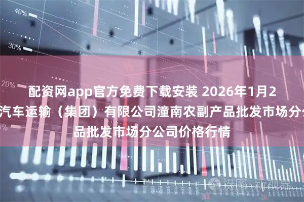 配资网app官方免费下载安装 2026年1月28日重庆长途汽车运输（集团）有限公司潼南农副产品批发市场分公司价格行情